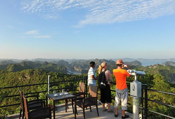 Enjoy the panoramic view of Cat Ba from the fortress