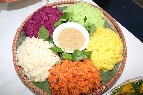 Five coloured sticky rice