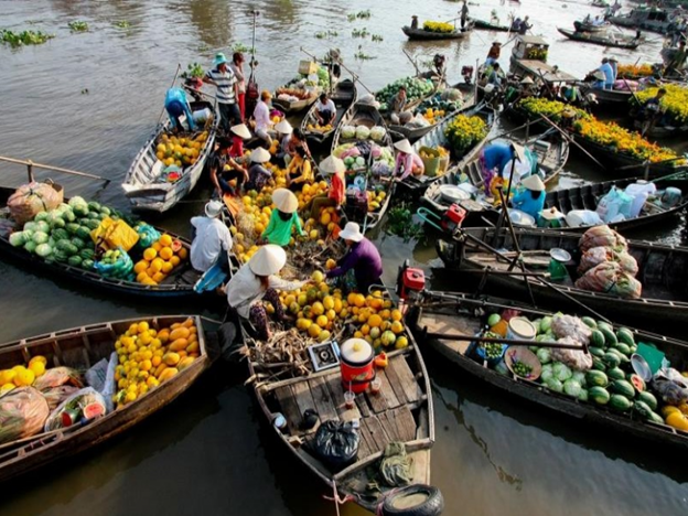 Cai Be Floating Market - My Tho Mekong Delta