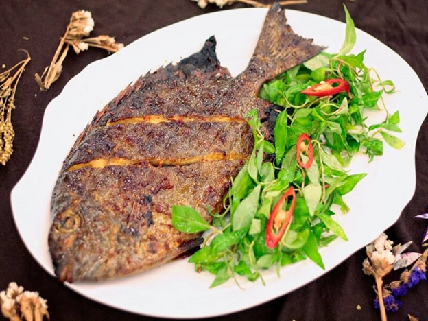 Grilled fish with green pepper in Nha Trang