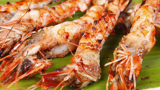 Phu Quoc Food -Grilled sea tiger shrimp